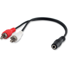 ALPHA ELETTRONICA SR - ALP17-035B Cable from 2 RCA audio plug to Ø3,5mm Stereo Jack socket - 0,25m