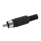 ALPHA ELETTRONICA SR - ALP17-20/1 Coaxial RCA plug with cable guide - Black