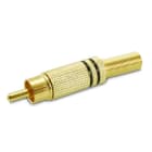 ALPHA ELETTRONICA SR - ALP17-75N Polarized RCA coaxial plug with spring cable guide - Black