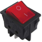 ALPHA ELETTRONICA SR - ALP320-006 Interruttore - Rosso - 2P - DPST - ON/OFF - 15A@250V - 4 term. faston 6,3