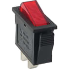 ALPHA ELETTRONICA SR - ALP320-016 Interruttore 1P a bilanciere - 15A 250V - on/off - Faston 6,3 - Rosso