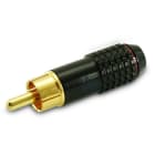 ALPHA ELETTRONICA SR - ALP17-77R coaxial plug Polarized anodized RCA - Red