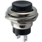 ALPHA ELETTRONICA SR - ALP330-010 Button - Black - 1P - SPST - OFF / (ON) - N.A. - 2A @ 250Vac - 2 term. to weld