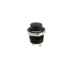 ALPHA ELETTRONICA SR - ALP330-010/1 Button - Black - 1P - SPST - OFF/(ON) - N.A. - 2A@250Vac - 2 term. to weld - Plastic