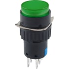 ALPHA ELETTRONICA SR - ALP330-044-4 PULS.PUSH LOCKED 230V 2NO-2NC ROT.VERDE