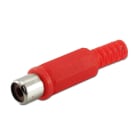ALPHA ELETTRONICA SR - ALP18-10/1 Coaxial RCA colored socket with cable guide - Red