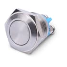 ALPHA ELETTRONICA SR - ALP330-077F Pulsante momentaneo antivandalo ø22mm - 1P - SPST - OFF/(ON) - N.A. - 5A@250Vac - 2 term. vite - Piatto