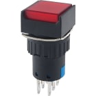 ALPHA ELETTRONICA SR - ALP330-076-1 PULSANTE PUSH 230V 2NO-2NC QUADR.ROSSO