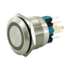 ALPHA ELETTRONICA SR - ALP330-078-1 Pulsante antivandalo ø22mm luminoso Rosso - 24V - 2P - 1x N.C. + 1x N.A. - 5A@250Vac - 6 term. a saldare