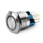 ALPHA ELETTRONICA SR - ALP330-078L-1 Interruttore antivandalo ø22mm bistabile luminoso Rosso - 24V - 2P - 1x N.C. + 1x N.A. - 5A@250Vac - 6 term. a saldare