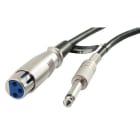 ALPHA ELETTRONICA SR - ALP40-310/02B Cable from Mono jack plug Ø6.3 to socket 3 poles XLR - 2m