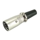 ALPHA ELETTRONICA SR - ALP40-65 XLR plug with rubber cable clamp boot - 5-pole