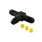 ALPHA ELETTRONICA SR - ALP44-91-T03C Connettore/giuntacavo a 3 vie "T" 3Poli 24A 450V con clip - IP68