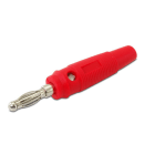ALPHA ELETTRONICA SR - ALP20-116-1 Banana plug 4mm - with side grip - Red