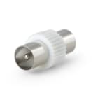 ALPHA ELETTRONICA SR - ALP58 Raccordo coassiale da spina Ø9,5mm a spina Ø9,5mm - Bianco