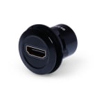 ALPHA ELETTRONICA SR - ALP64-579NP HDMI socket panel mount - ø22mm - Female HDMI to Female HDMI - Black