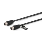 ALPHA ELETTRONICA SR - ALP87-005/02B Cable from Coax TV plug 9.5mm to socket Coax TV 9.5mm - Black - 2m