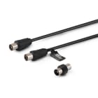 ALPHA ELETTRONICA SR - ALP87-012/02B CAVO TV M-F NERO ADATT.M-M 2M POLYBAG