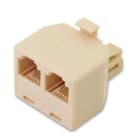 ALPHA ELETTRONICA SR - ALP94-392 Modular telephone adapter RJ45 8P8C from male plug to double female socket