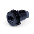 ALPHA ELETTRONICA SR - ALP94-951NP RJ45 Cat.5e socket panel mount - ø22mm - Female RJ45 to Female RJ45 - Black