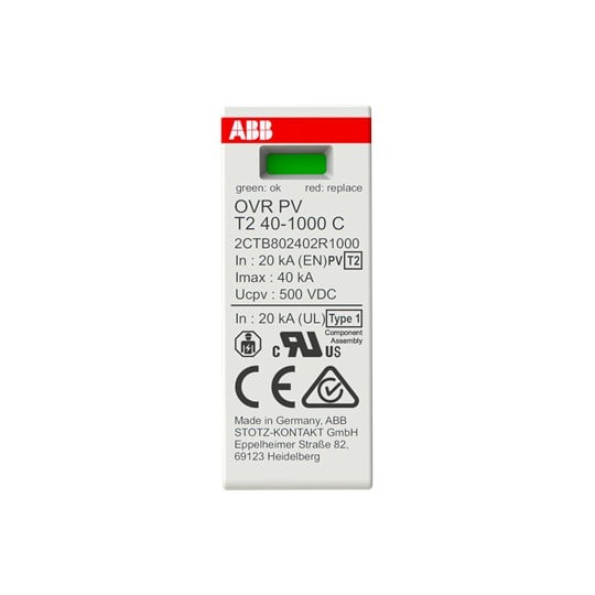 ABB SPA - ABBOVRPV22401000C OVR PV T2 40-1000 C