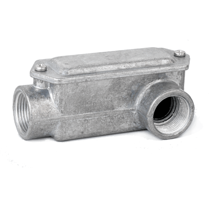 COSMEC - CSM603D-04 Scatola di infilaggio in alluminio, 2 vie una a destra, filettatura GAS 4", IP65