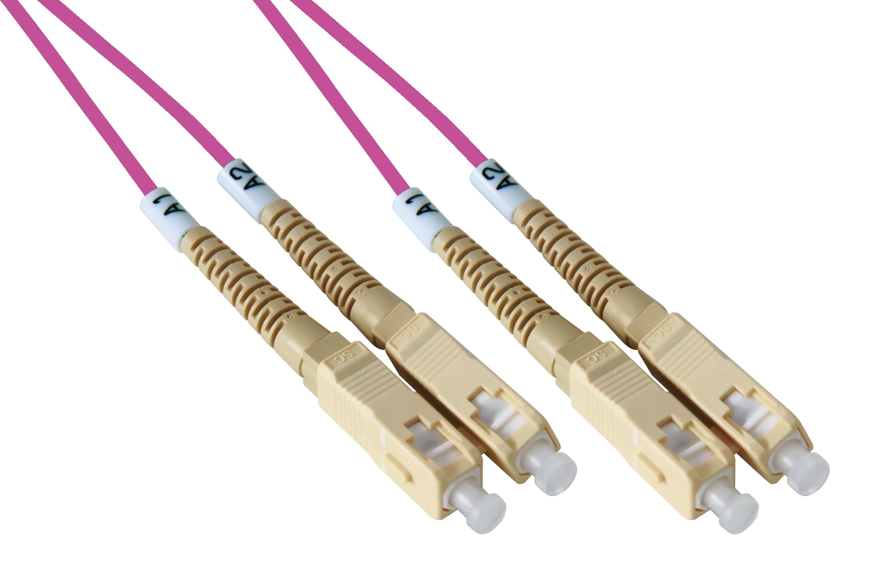 QUBIX SPA - QBX2008026OM4 BRETELLA BIF SC-SC 50/125 OM4 MM 2MT
