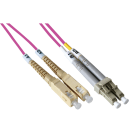 QUBIX SPA - QBX2008135OM4 BRETELLA BIF SC-LC 50/125 MM OM4 1MT