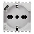VIMAR SPA - VIW20210.USB.N Presa 2P+T 16A universale + USB C Next