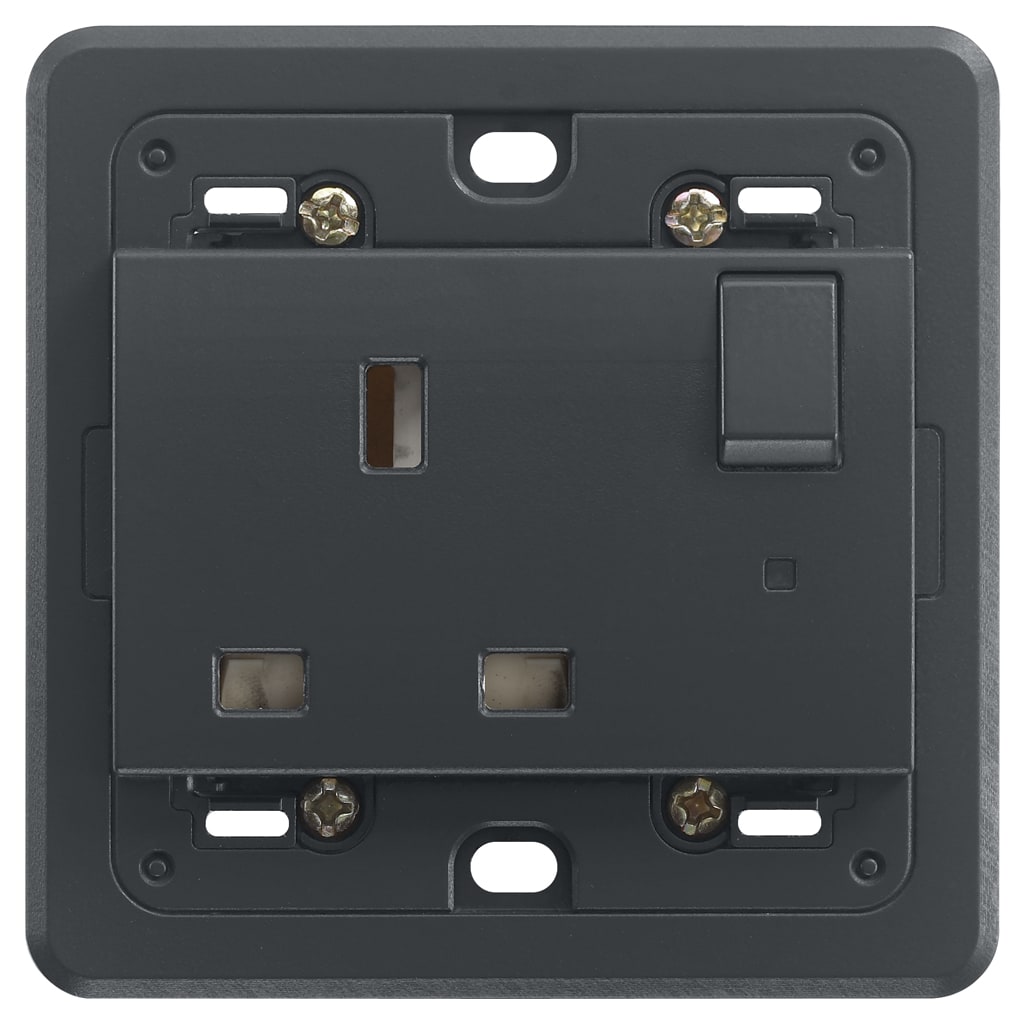 VIMAR SPA - VIW20221.L PRESA 2P+T 13A INGLESE INTERR. GRIGIO