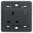 VIMAR SPA - VIW20221.L PRESA 2P+T 13A INGLESE INTERR. GRIGIO