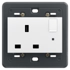 VIMAR SPA - VIW20221.L.B PRESA 2P+T 13A INGLESE INTERR. BIANCO