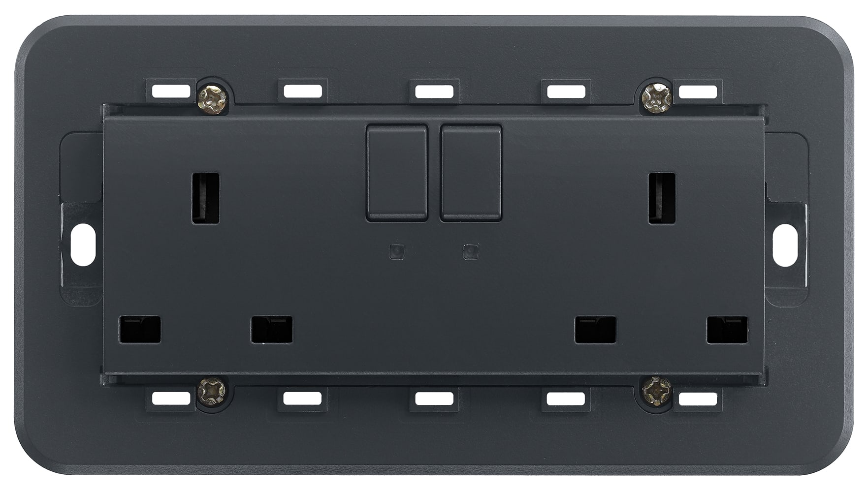 VIMAR SPA - VIW20222.L 2 PRESE 2P+T 13A INGLESE INTERR. GRIGIO