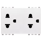 VIMAR SPA - VIW20249.B DUE PRESE SICURY 2P+T 16A USA+EU BIANCO
