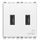 VIMAR SPA - VIW20295.CC.B ALIMENTATORE USB C+C 15W 3A 5V 2M BIANCO