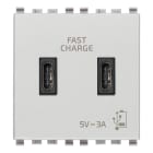 VIMAR SPA - VIW20295.CC.N Alimentatore USB C+C 15W 3A 5V 2M Next