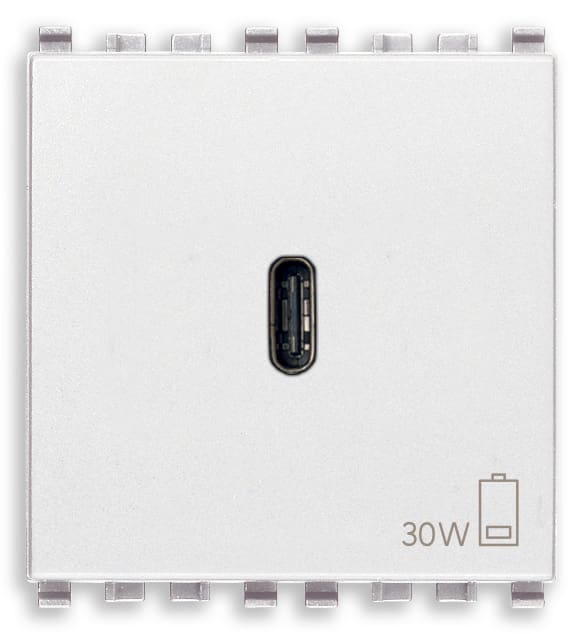 VIMAR SPA - VIW20298.B ALIMENTATORE USB C 30W PD BIANCO