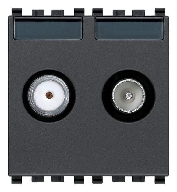 VIMAR SPA - VIW20302.01 PRESA TV-RD-SAT DIRETTA 2 USCITE GRIGIO