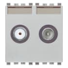 VIMAR SPA - VIW20302.10.N PRESA TV-RD-SAT PASSANTE 2 USCITE NEXT