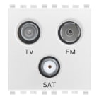 VIMAR SPA - VIW20303.B PRESA TV-FM-SAT DIRETTA 3 USCITE BIANCO