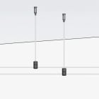 ROSSINI - RSS20310 KIT SOSPENSIONE CROMATO PER WIRE/CABLE