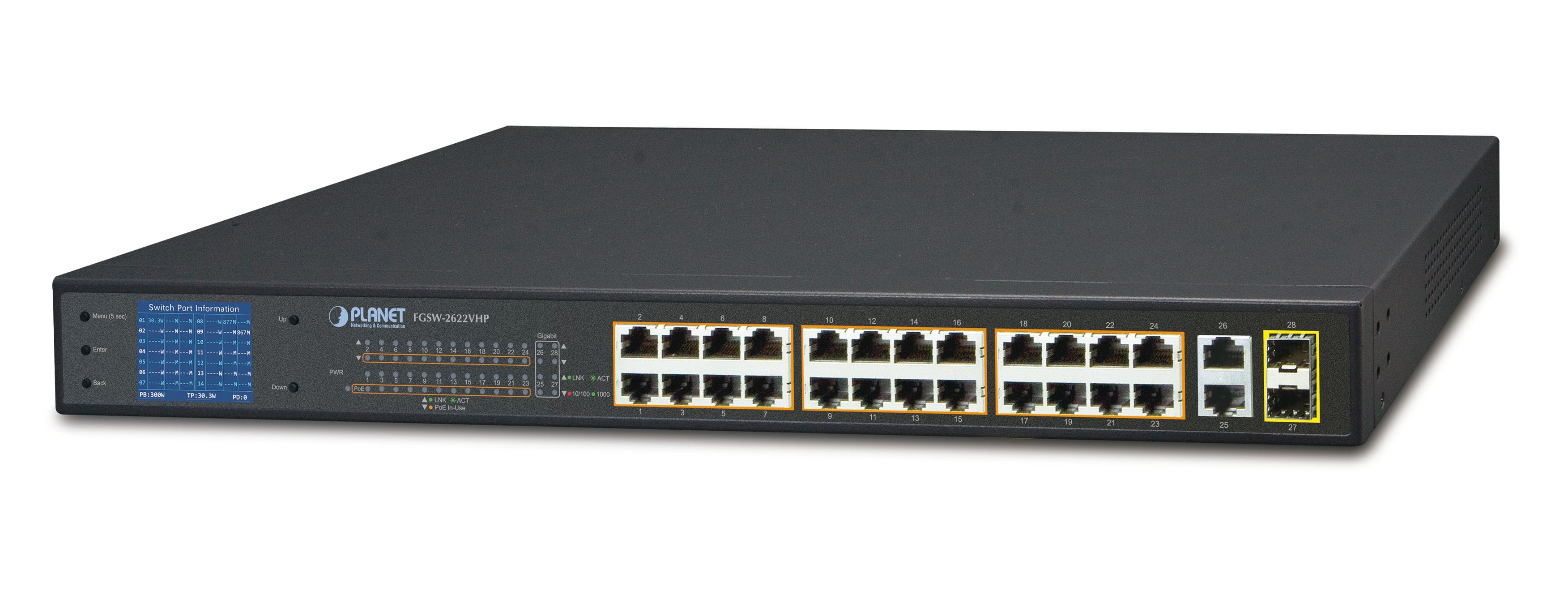 QUBIX SPA - QBX2032266 FGSW-2622VHP 24(POE) FE +2TP/SFP GE 300W