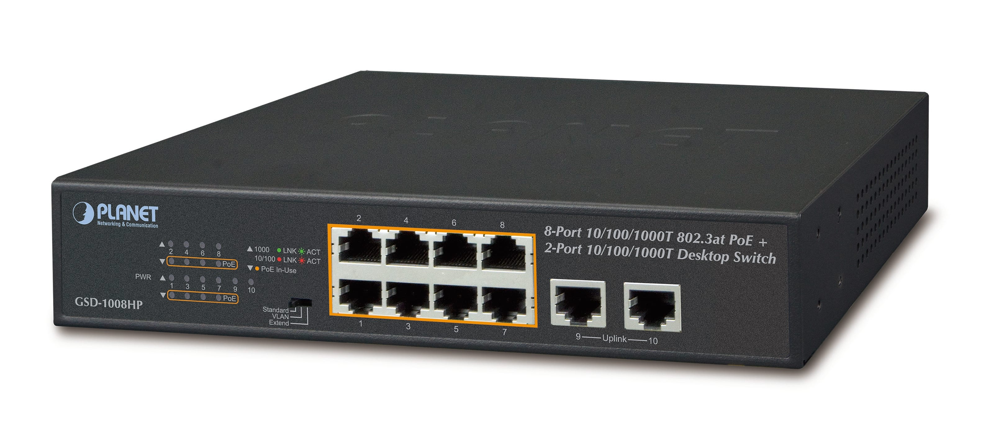 QUBIX SPA - QBX2032275 GSD-1008HP SW 8P GE(POE 3AT) 2P GE