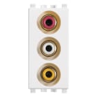 VIMAR SPA - VIW20335.B PRESA CON 3 CONNETTORI RCA BIANCO