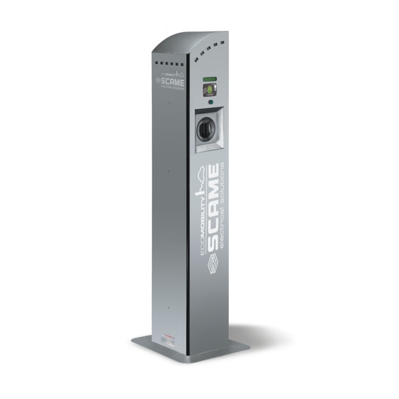 SCAME PARRE SPA - SCA204.CB23B-T2T2ME COLONNINA 2XT2 22KW RCBO MID ROU