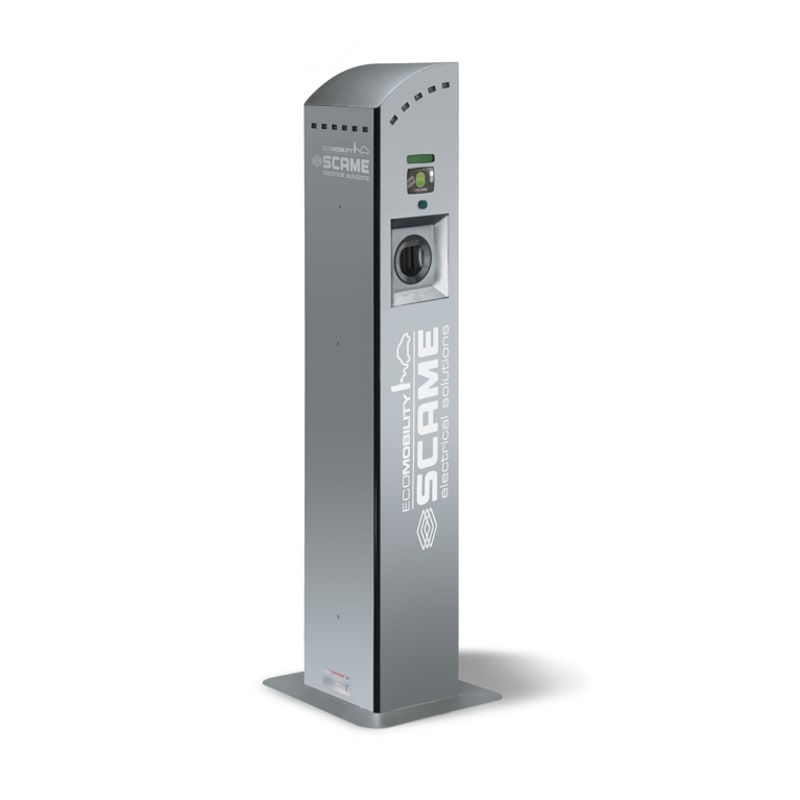 SCAME PARRE SPA - SCA204.CB23B-T2T2ME COLONNINA 2XT2 22KW RCBO MID ROU