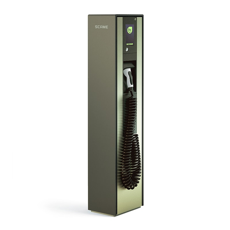 SCAME PARRE SPA - SCA205.B33-SS COLONNINA BE-B 2 CONNET.T2 7,4KW LCD