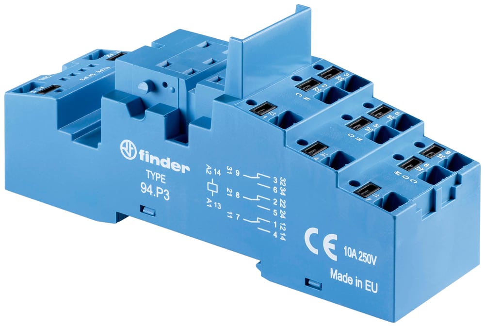 FINDER SPA - FIN94P3SPA ZOCCOLO MORSETTI PUSH-IN 3P S.55