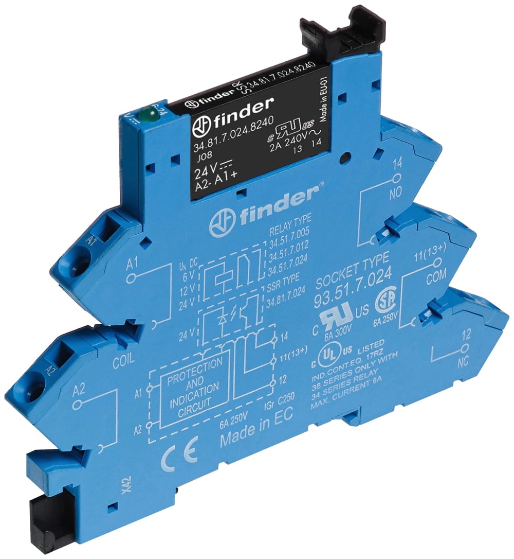 FINDER SPA - FIN389132409024 INTERFACCIA MODULARE SSR 1NO MORS.MOLLA