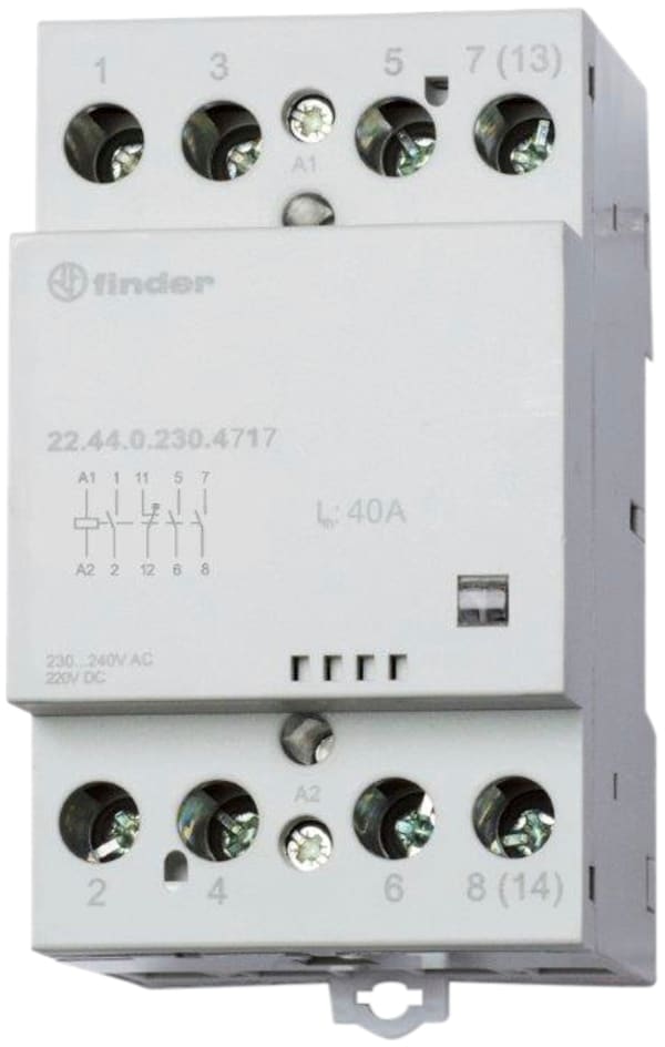FINDER SPA - FIN224400124717 CONTATTORE 40A 4 CONTATTI 52MM